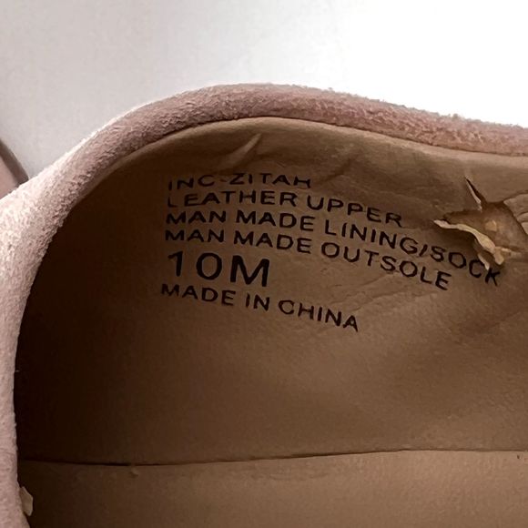 INC Sz 10 Zitah Microsuede Pointed Toe 3.5" Dress Heels Blush Pink - Picture 6 of 9